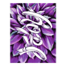 Pancreatic cancer floral hope products letterhead template