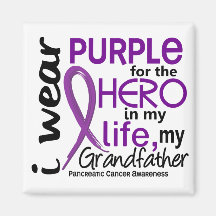 Pancreatic Cancer For My Hero My Grandfather 2 Magnets