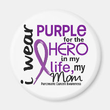 Pancreatic Cancer For My Hero My Mom 2 Refrigerator Magnets