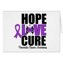 Pancreatic Cancer Hope Love Cure Card