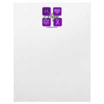 Pancreatic Cancer Hope Love Inspire Awareness Letterhead Design