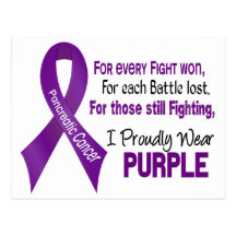 Pancreatic Cancer I Proudly Wear Purple Postcards