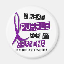 Pancreatic Cancer I WEAR PURPLE 37 Grandma Magnet