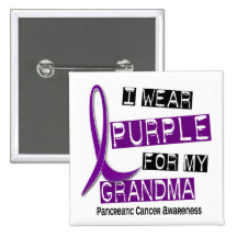 Pancreatic Cancer I WEAR PURPLE 37 Grandma Pins