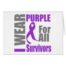 Pancreatic Cancer I Wear Purple For All Survivors Card
