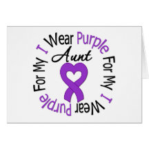 Pancreatic Cancer I Wear Purple For My Aunt Card