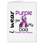 Pancreatic Cancer I Wear Purple For My Dad 43 Card