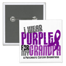 Pancreatic Cancer I Wear Purple For My Grandpa 6.2 Buttons