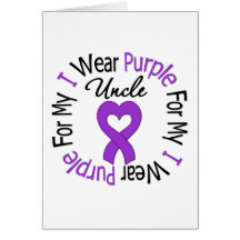 Pancreatic Cancer I Wear Purple For My Uncle Card