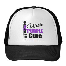 Pancreatic Cancer I Wear Purple For The Cure Trucker Hat