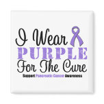 Pancreatic Cancer I Wear Purple For The Cure Fridge Magnets