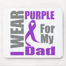Pancreatic Cancer I Wear Purple Ribbon Dad Mouse Mats
