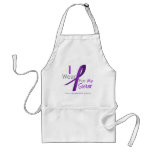 Pancreatic Cancer I Wear Purple Ribbon Sister Aprons