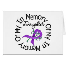 Pancreatic Cancer In Memory of My Daughter Greeting Card