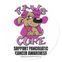 Pancreatic Cancer Paws for the Cure stickers