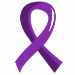 Pancreatic Cancer Purple Ribbon 3 Acrylic Cut Outs