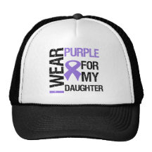Pancreatic Cancer Purple Ribbon (Daughter) Trucker Hats