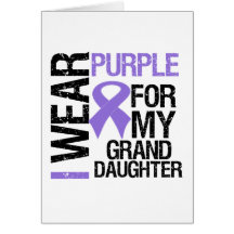 Pancreatic Cancer Purple Ribbon (Granddaughter) Card