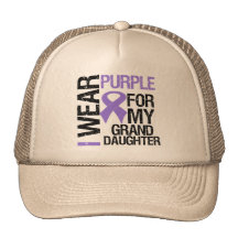 Pancreatic Cancer Purple Ribbon (Granddaughter) Trucker Hats