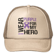 Pancreatic Cancer Purple Ribbon (Hero) Hat