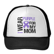 Pancreatic Cancer Purple Ribbon (Mom) Mesh Hat