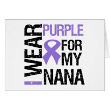 Pancreatic Cancer Purple Ribbon (Nana) Cards