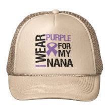 Pancreatic Cancer Purple Ribbon (Nana) Trucker Hats