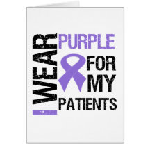 Pancreatic Cancer Purple Ribbon (Patients) Greeting Card