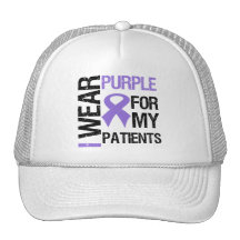 Pancreatic Cancer Purple Ribbon (Patients) Trucker Hats