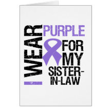 Pancreatic Cancer Purple Ribbon (Sister-in-Law) Cards