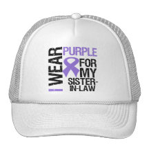 Pancreatic Cancer Purple Ribbon (Sister-in-Law) Hat