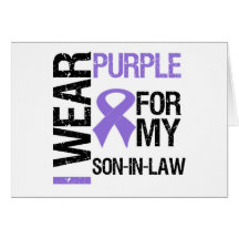 Pancreatic Cancer Purple Ribbon (Son-in-Law) Cards