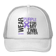 Pancreatic Cancer Purple Ribbon (Twin Sister) Hat