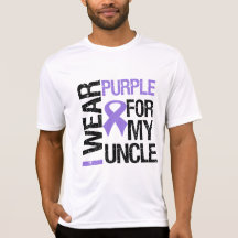 Pancreatic Cancer Purple Ribbon (Uncle) Tshirt