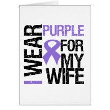 Pancreatic Cancer Purple Ribbon (Wife) Card