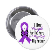 Pancreatic Cancer Ribbon My Hero My Father Pins