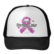 Pancreatic Cancer Ribbon of Butterflies Mesh Hat