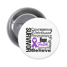 Pancreatic Cancer Survivor Collage Buttons