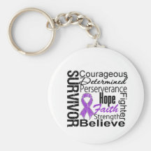 Pancreatic Cancer Survivor Collage Key Chains