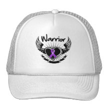 Pancreatic Cancer Warrior Fighter Wings Trucker Hat