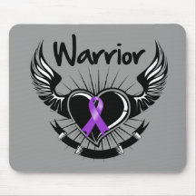 Pancreatic Cancer Warrior Fighter Wings Mouse Pads