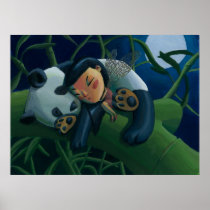 Panda And Fairy Posters