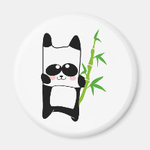 panda bamboo refrigerator magnet