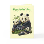 Panda Bear and Cub Mother's Day Card (Blank)