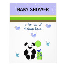 Panda Bear Baby Shower Invitation
