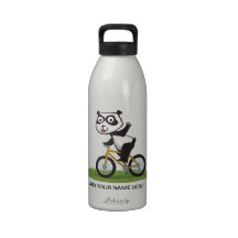 Panda Bear Biker Water Bottle