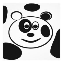 Panda Bear Childrens Birthday Party Invitations