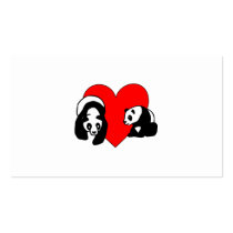 Panda Bear Love Business Card Template