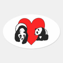 Panda Bear Love Sticker