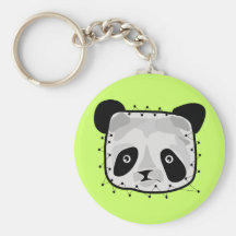 PANDA BEAR PATCHWORK KEY CHAINS